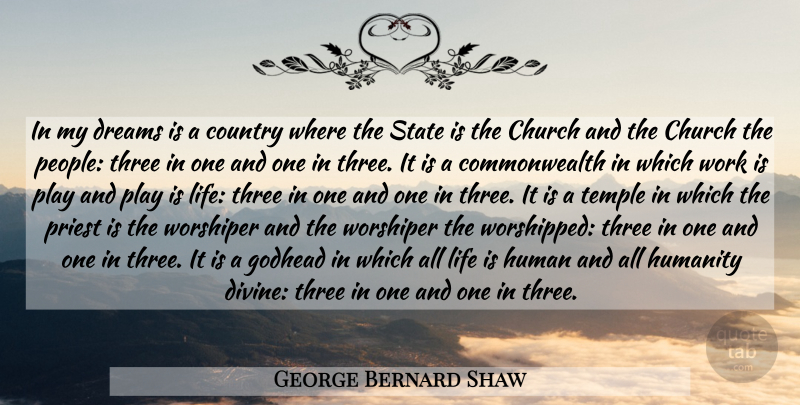 George Bernard Shaw Quote About Dream, Country, Play: In My Dreams Is A...