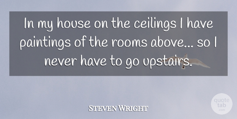 Steven Wright Quote About Funny, Humor, House: In My House On The...
