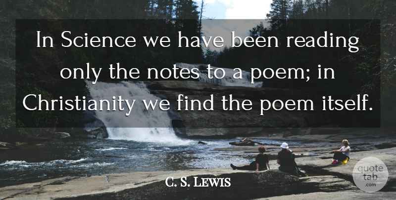 C. S. Lewis Quote About Reading, Miracle, Christianity: In Science We Have Been...