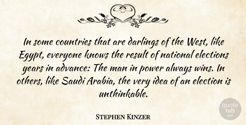 Stephen Kinzer Quote About Countries, Elections, Knows, Man, National: In Some Countries That Are...