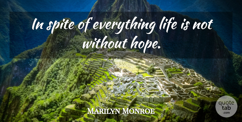 Marilyn Monroe Quote About Love, Life, Happiness: In Spite Of Everything Life...