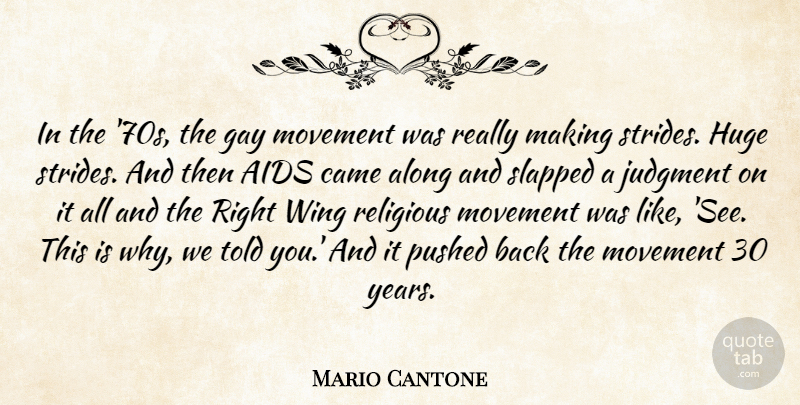 Mario Cantone Quote About Religious, Gay, Years: In The 70s The Gay...