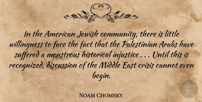 Noam Chomsky Quote About Community, Historical, East: In The American Jewish Community...
