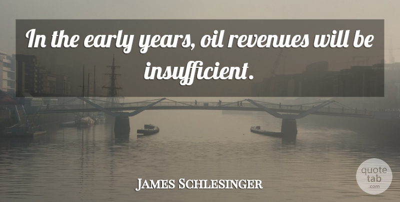 James Schlesinger Quote About Early, Oil: In The Early Years Oil...