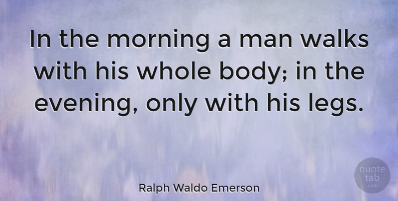 Ralph Waldo Emerson Quote About Good Morning, Men, Morning Inspirational: In The Morning A Man...