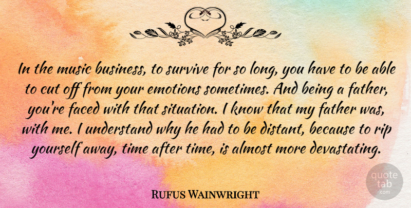 Rufus Wainwright Quote About Rip, Father, Cutting: In The Music Business To...