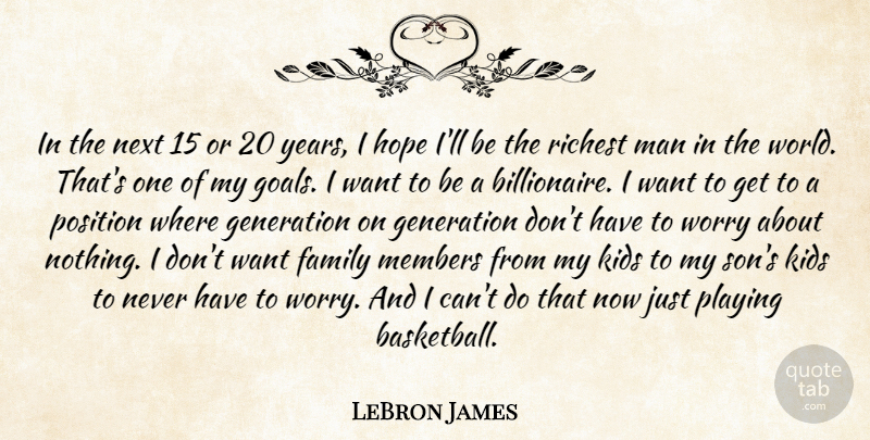 LeBron James Quote About Basketball, Kids, Son: In The Next 15 Or...