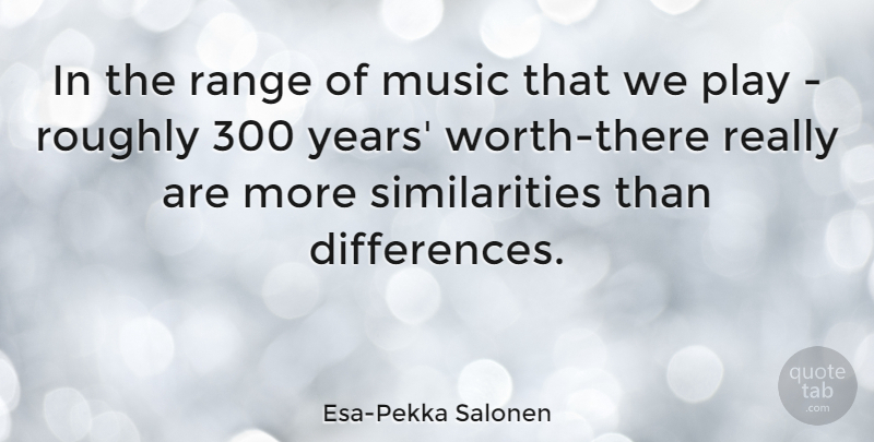 Esa-Pekka Salonen Quote About Play, Differences, Years: In The Range Of Music...