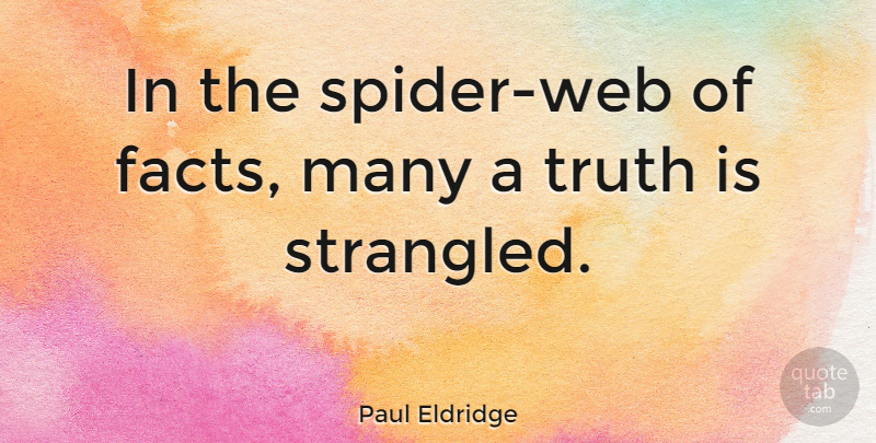 Paul Eldridge Quote About Learning, Spiders, Facts: In The Spider Web Of...