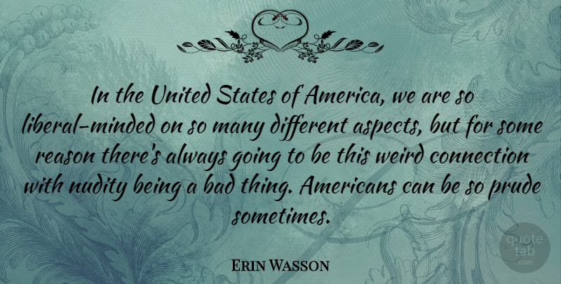 Erin Wasson Quote About America, United States, Connections: In The United States Of...