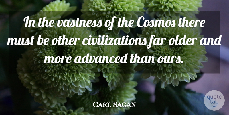 Carl Sagan Quote About Civilization, Cosmos, Vastness: In The Vastness Of The...