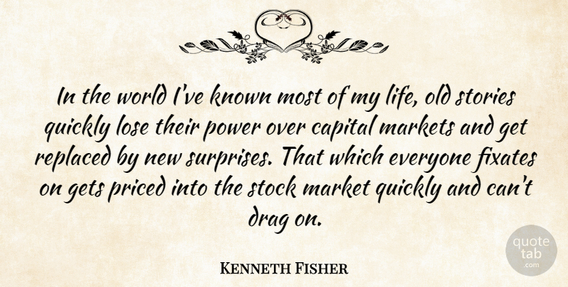 Kenneth Fisher Quote About Capital, Drag, Gets, Known, Life: In The World Ive Known...