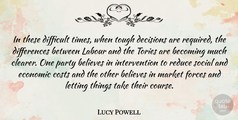Lucy Powell Quote About Party, Believe, Differences: In These Difficult Times When...