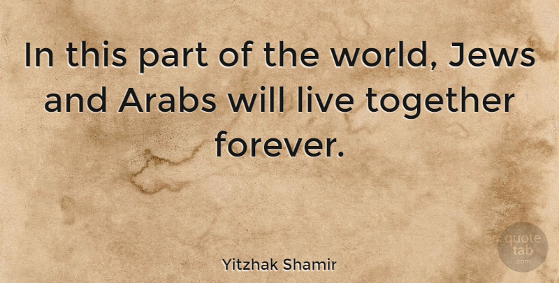 Yitzhak Shamir Quote About Jews: In This Part Of The...
