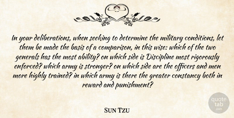 Sun Tzu Quote About Wise, Art, Military: In Your Deliberations When Seeking...