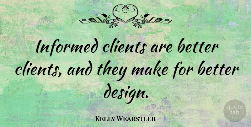 Kelly Wearstler Quote About Design, Clients: Informed Clients Are Better Clients...