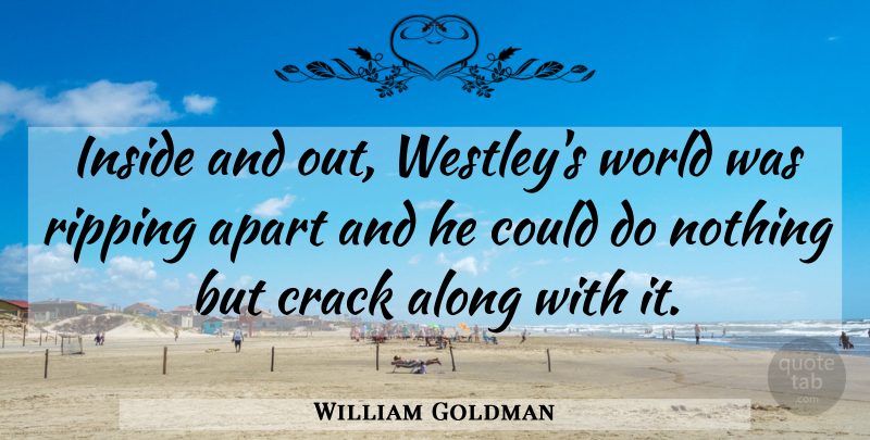 William Goldman Quote About Cracks, World: Inside And Out Westleys World...