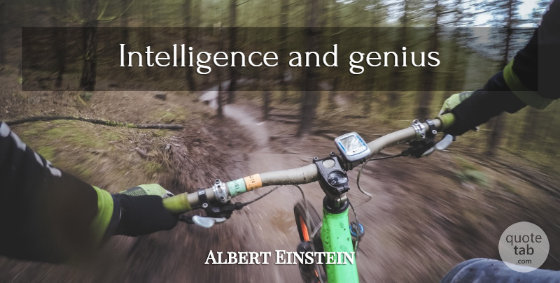 Albert Einstein Quote About Inspirational, Thought Provoking, Genius: Intelligence And Genius...