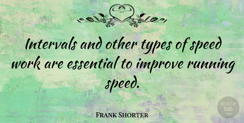 Frank Shorter Quote About Running, Essentials, Speed: Intervals And Other Types Of...