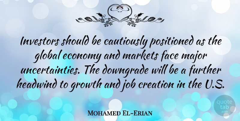 Mohamed El-Erian Quote About Jobs, Growth, Faces: Investors Should Be Cautiously Positioned...