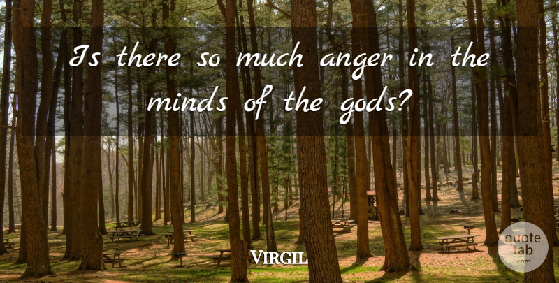 Virgil Quote About Latin, Mind: Is There So Much Anger...