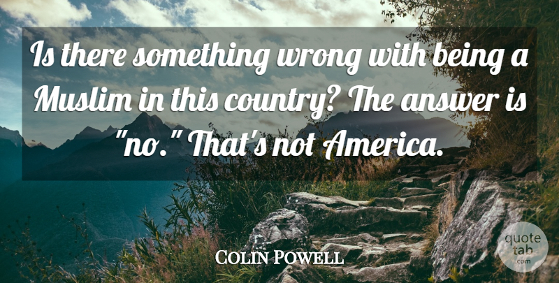 Colin Powell Quote About Country, America, Answers: Is There Something Wrong With...