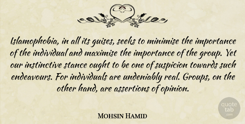 Mohsin Hamid Quote About Real, Hands, Groups: Islamophobia In All Its Guises...