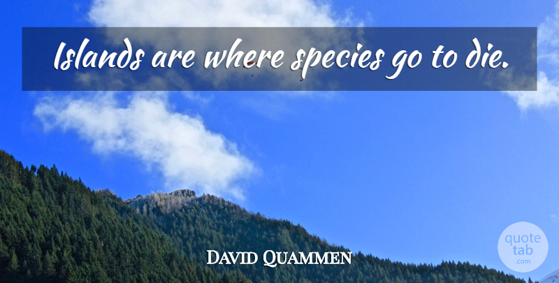 David Quammen Quote About Islands, Species, Dies: Islands Are Where Species Go...