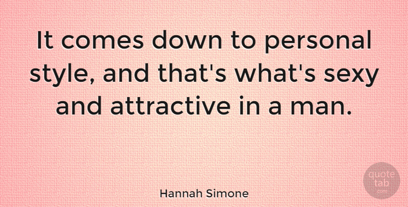 Hannah Simone Quote About Attractive: It Comes Down To Personal...