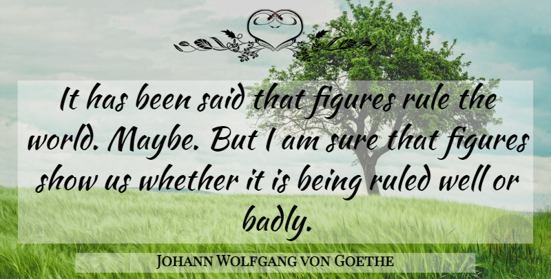 Johann Wolfgang von Goethe Quote About World, Statistics, Said: It Has Been Said That...