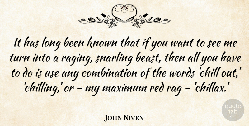 John Niven Quote About Known, Maximum, Rag, Turn: It Has Long Been Known...