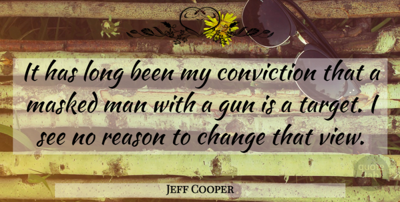 Jeff Cooper Quote About Gun, Men, Views: It Has Long Been My...