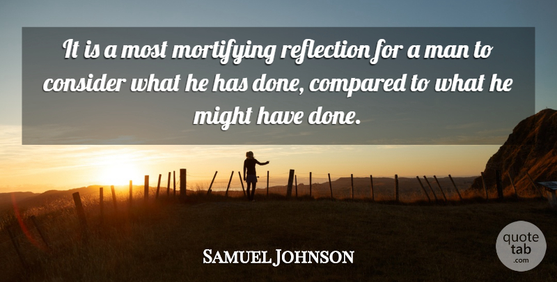 Samuel Johnson Quote About Wisdom, Men, Reflection: It Is A Most Mortifying...