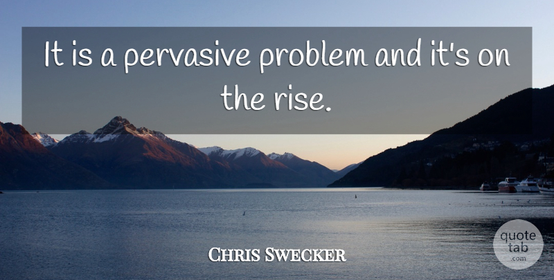 Chris Swecker Quote About Pervasive, Problem: It Is A Pervasive Problem...