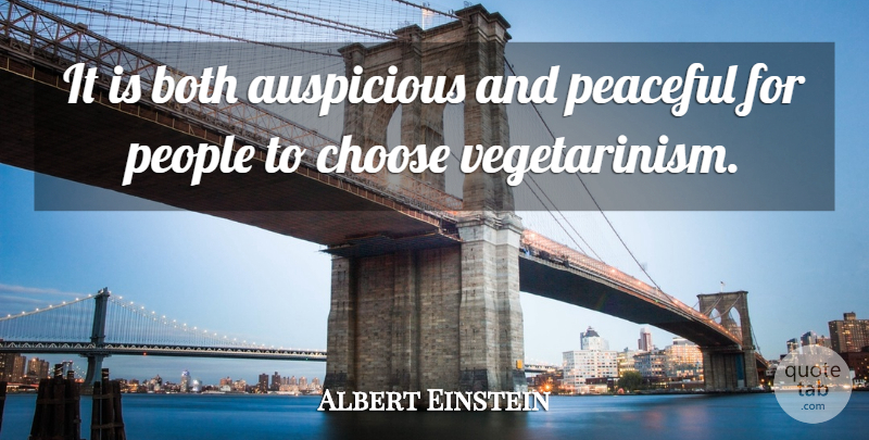Albert Einstein Quote About People, Peaceful: It Is Both Auspicious And...