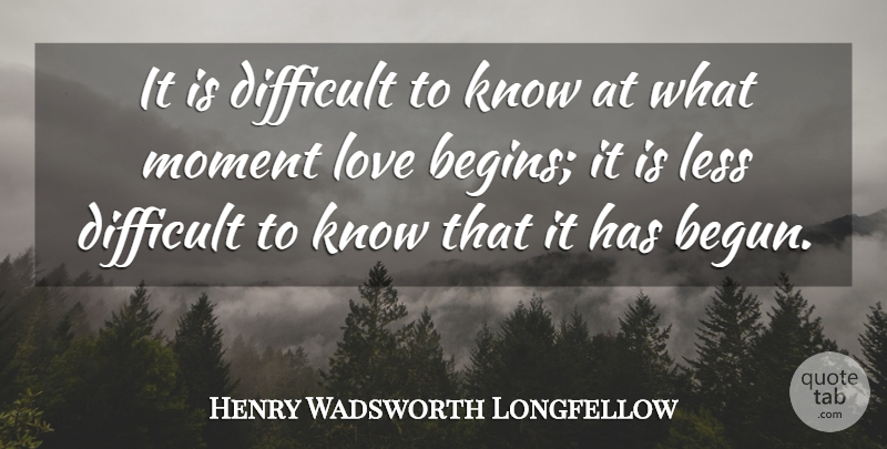 Henry Wadsworth Longfellow Quote About Love, Life, Confused: It Is Difficult To Know...