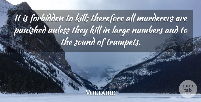 Voltaire Quote About Peace, Crazy, War: It Is Forbidden To Kill...