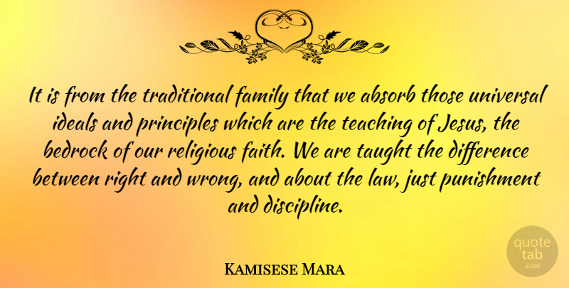 Kamisese Mara Quote About Religious, Jesus, Teaching: It Is From The Traditional...
