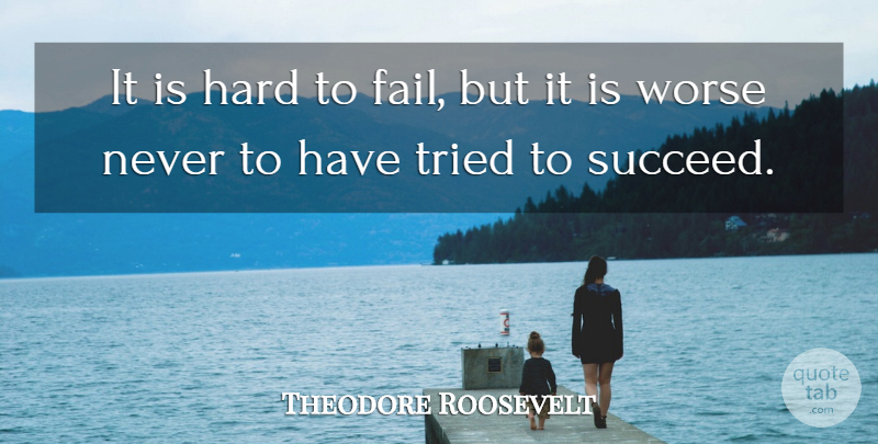 Theodore Roosevelt Quote About Inspirational, Change, Positive: It Is Hard To Fail...
