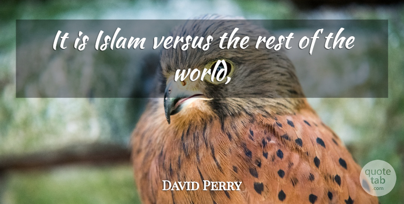 David Perry Quote About Islam, Rest, Versus: It Is Islam Versus The...