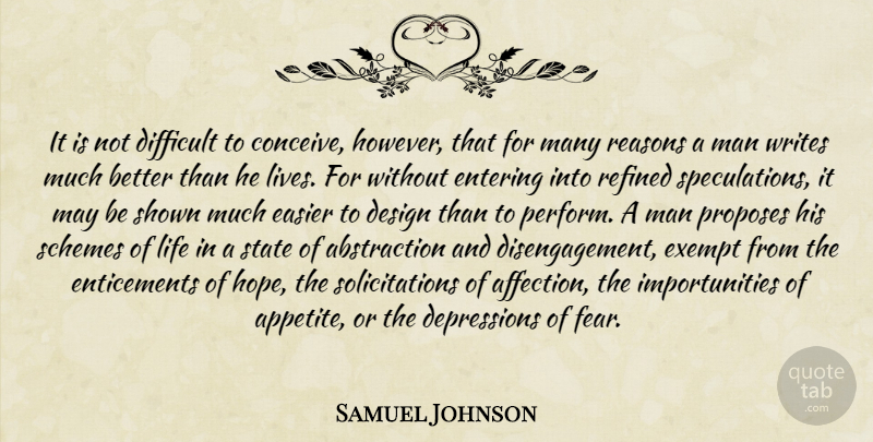 Samuel Johnson Quote About Writing, Men, Design: It Is Not Difficult To...