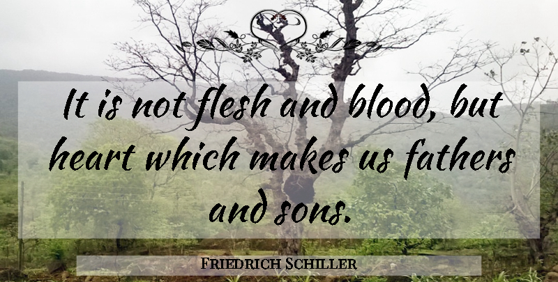 Friedrich Schiller Quote About Family, Thank You, Fathers Day: It Is Not Flesh And...
