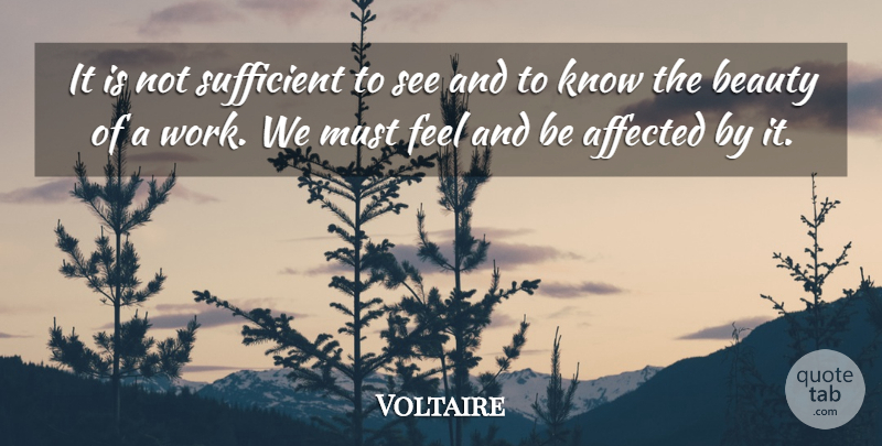 Voltaire Quote About Inspirational, Life, Beauty: It Is Not Sufficient To...