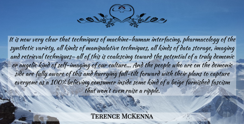 Terence McKenna Quote About Believe, Self, Data: It Is Now Very Clear...