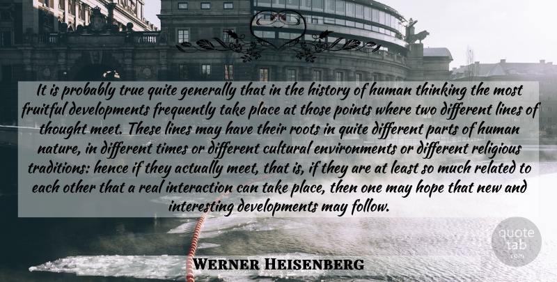 Werner Heisenberg Quote About Religious, Real, Thinking: It Is Probably True Quite...