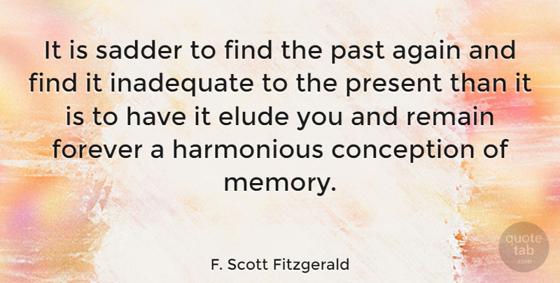 F. Scott Fitzgerald Quote About Time, Memories, Past: It Is Sadder To Find...