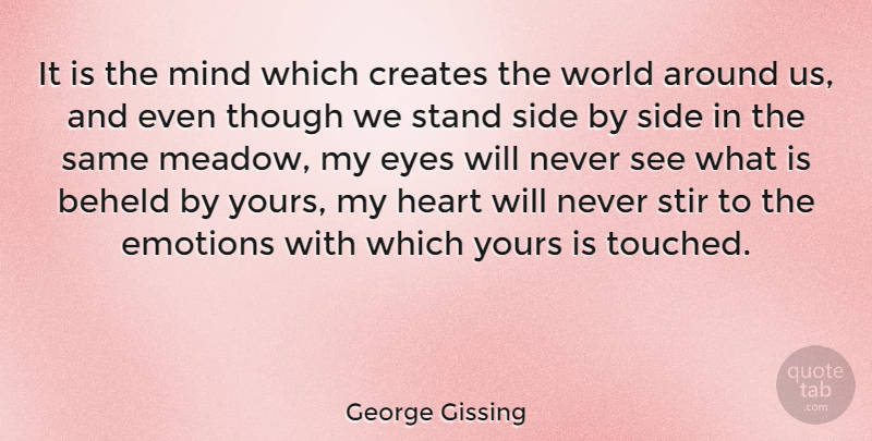 George Gissing Quote About Love, Eye, Heart: It Is The Mind Which...
