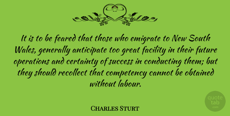 Charles Sturt Quote About Should, Operations, Wales: It Is To Be Feared...