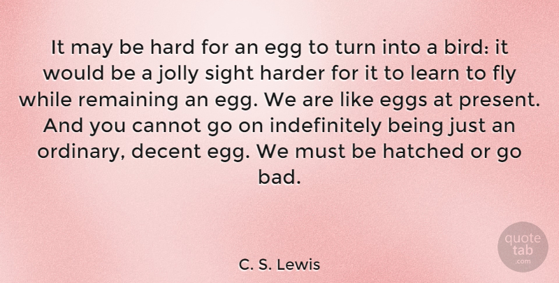 C. S. Lewis Quote About Life, Change, Wisdom: It May Be Hard For...