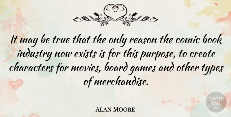 Alan Moore Quote About Book, Character, Games: It May Be True That...